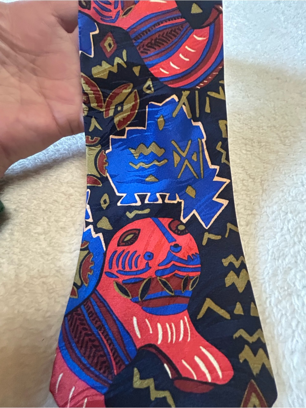 🎁3 for $30 - Novelty “Carved Lions” Necktie